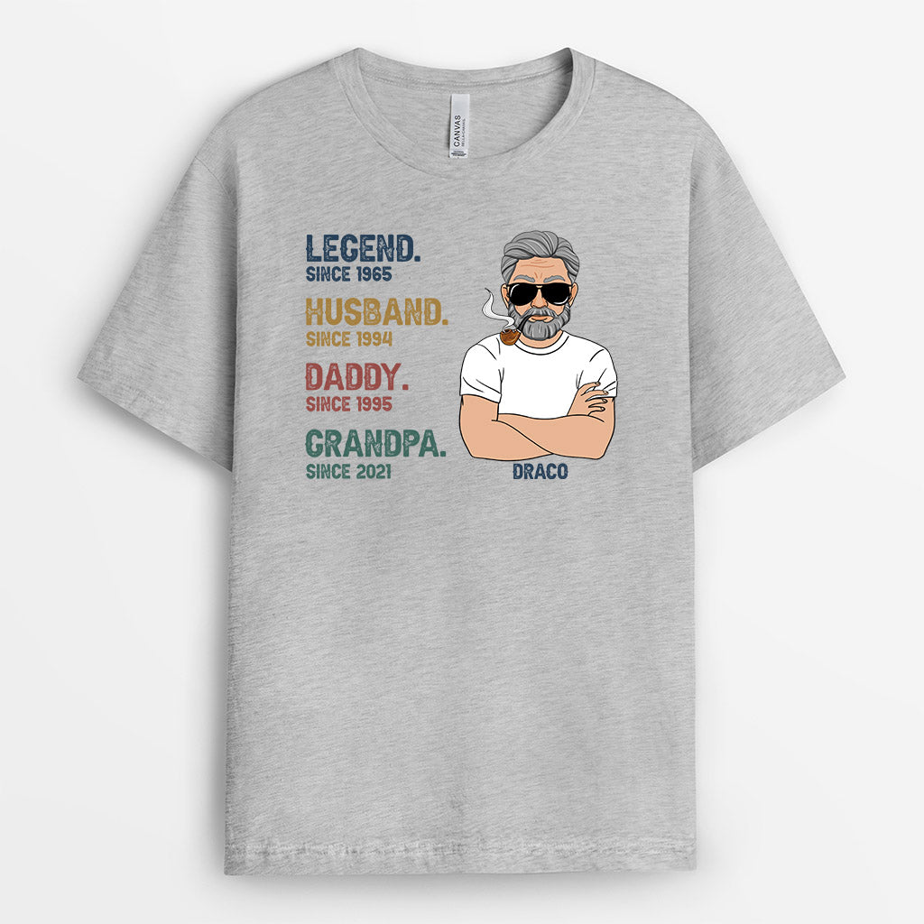 Personalized Legend Daddy Grandpa Shirt Gift