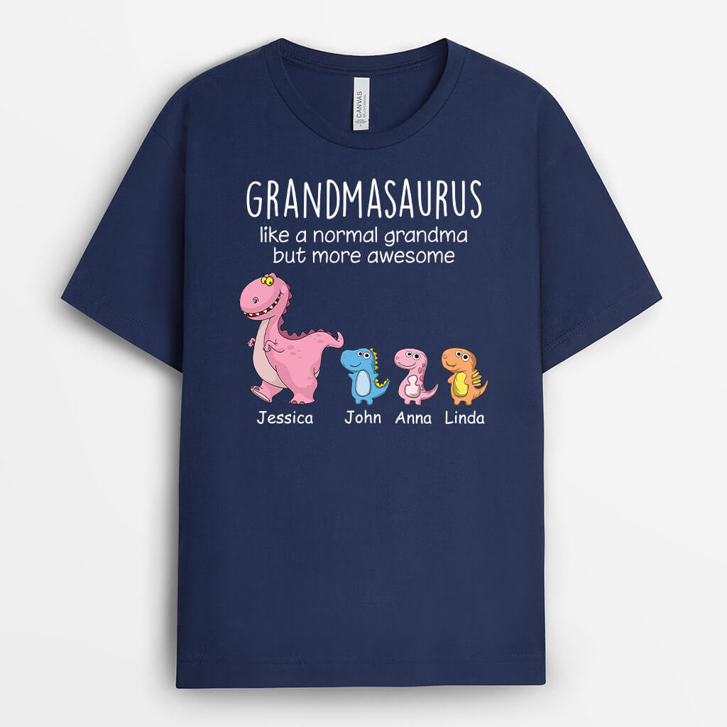 Personalized Mommy/Grandmasaurus Like Normal But More Awesome T-shirt