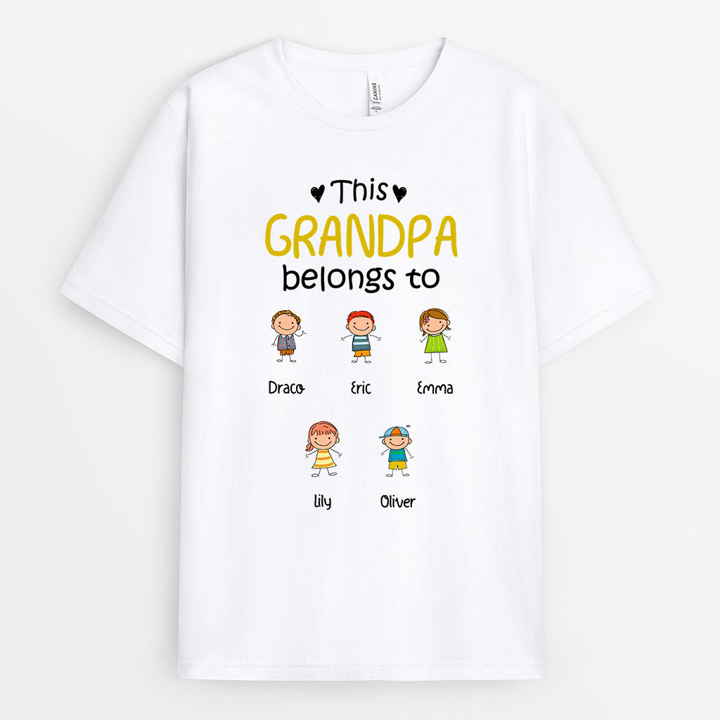 Personalized This Grandpa Belongs To Shirt Gift Gift