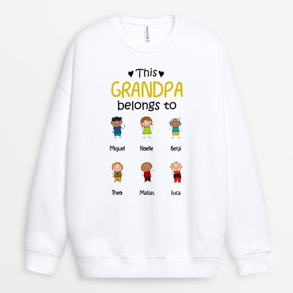 Personalized This Special And Lovely Grandpa Belongs To Sweatshirt