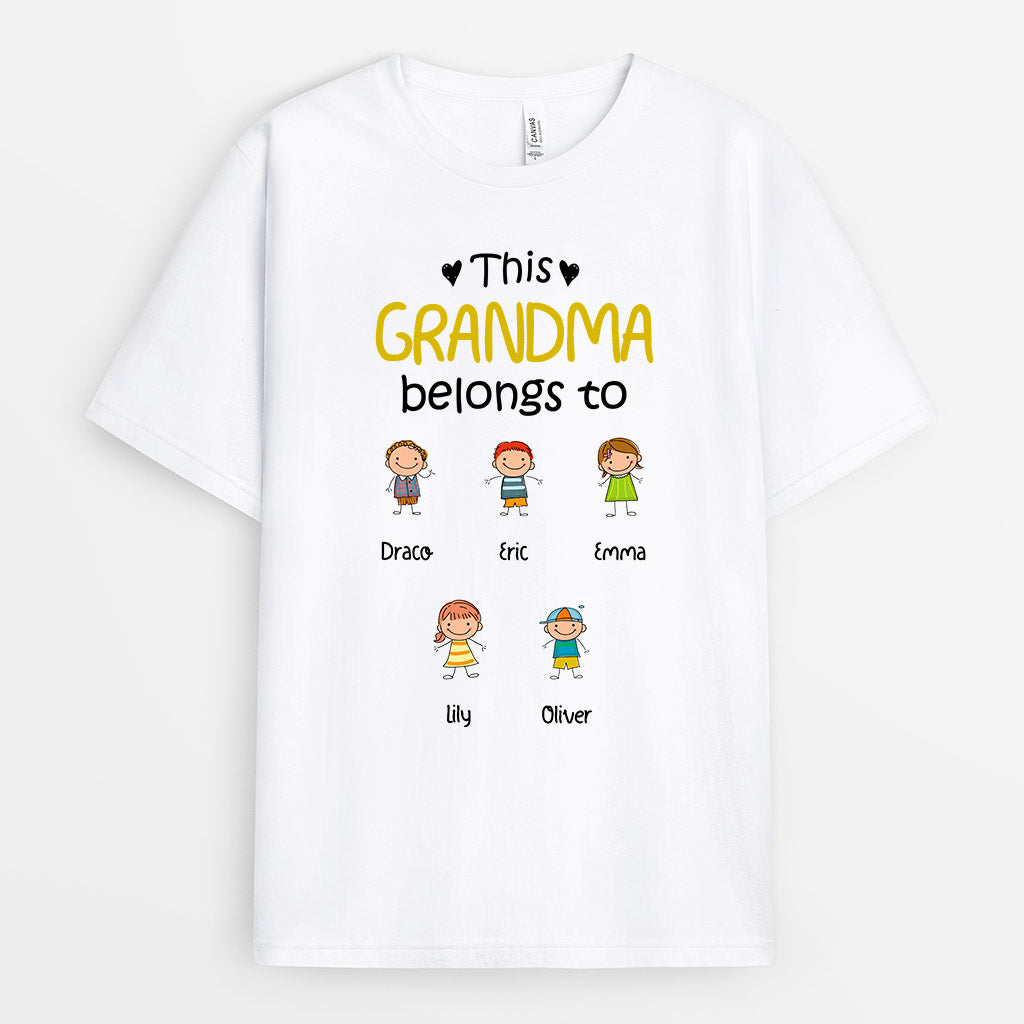 Personalized This Grandma Belongs To Shirt Gift