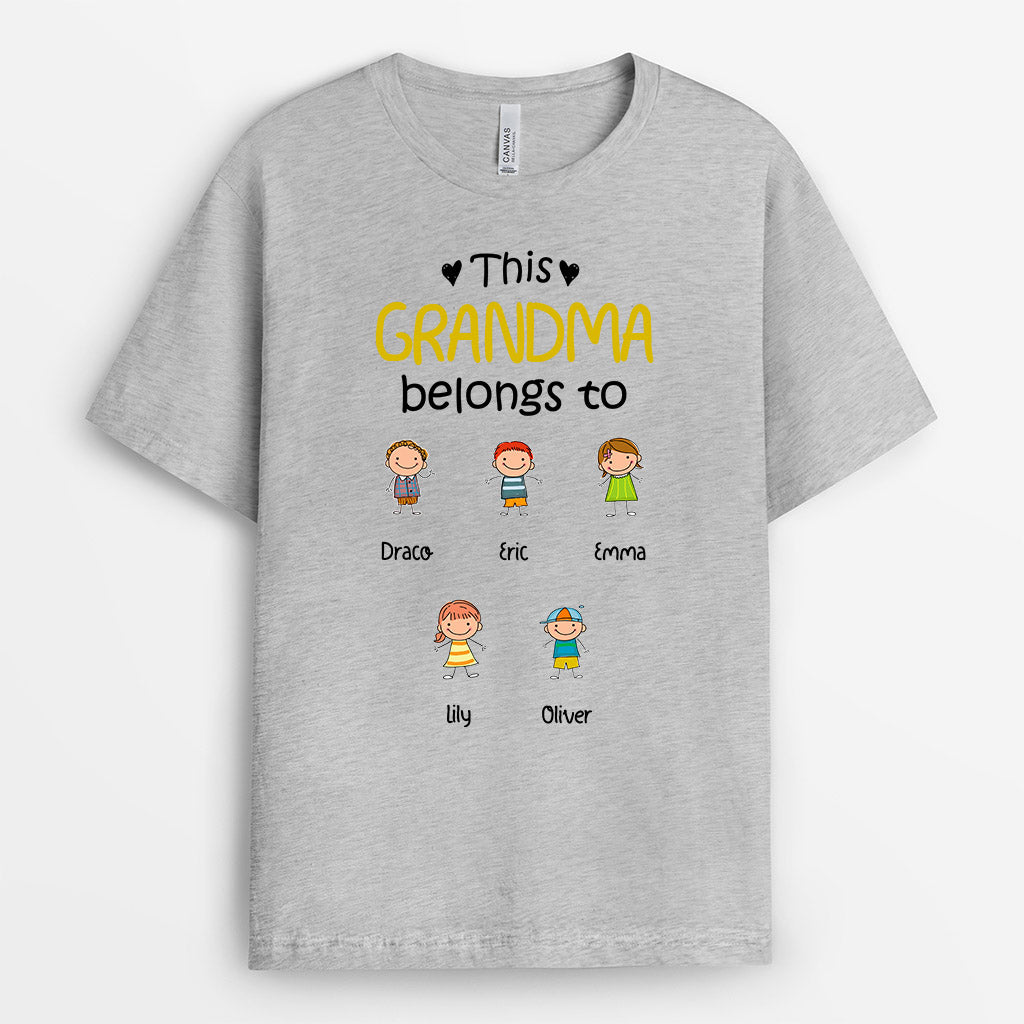 Personalized This Grandma Belongs To Shirt Gift