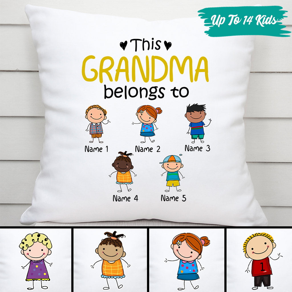 Personalized This Grandma Belongs To Pillow Gift