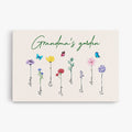 Personalized Grandmas Garden Canvas Gift