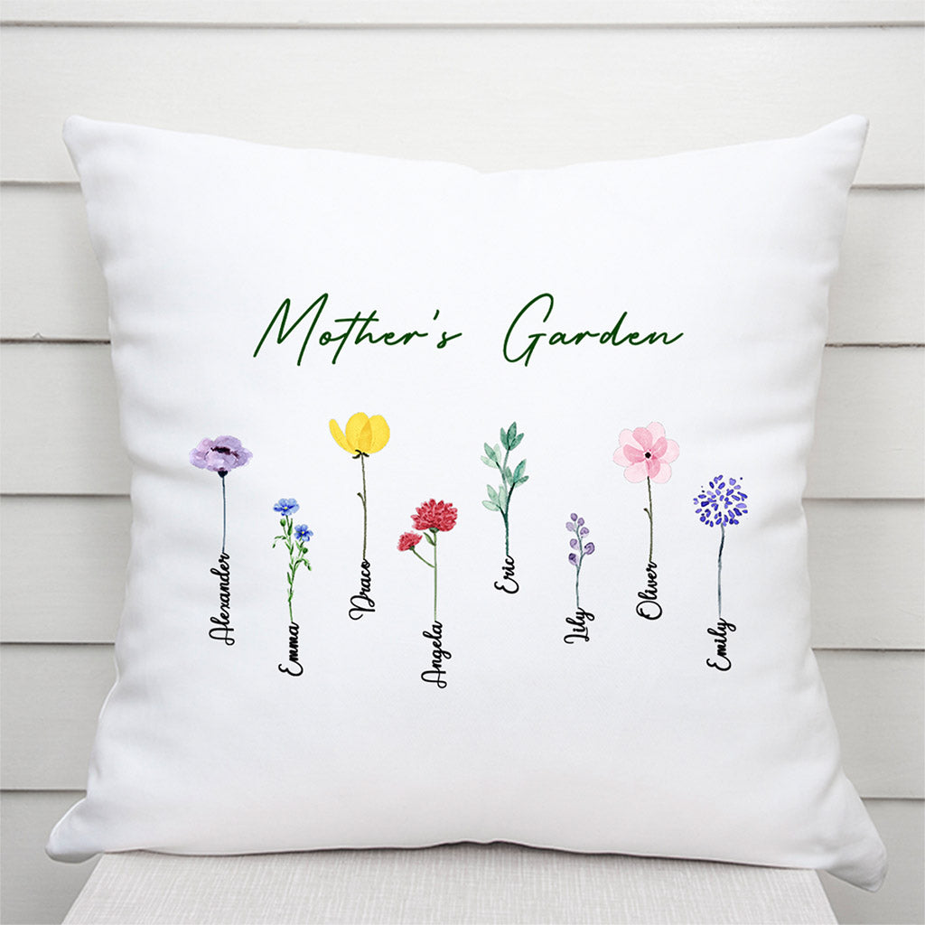 Personalized Grandma S Garden Pillow Gift Gift for Mom
