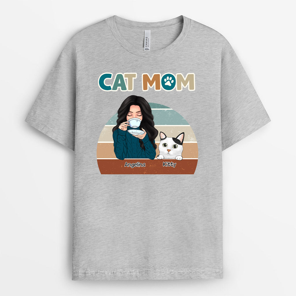 Classy Cat Mom Shirt - Personalized Cat Shirts For Women