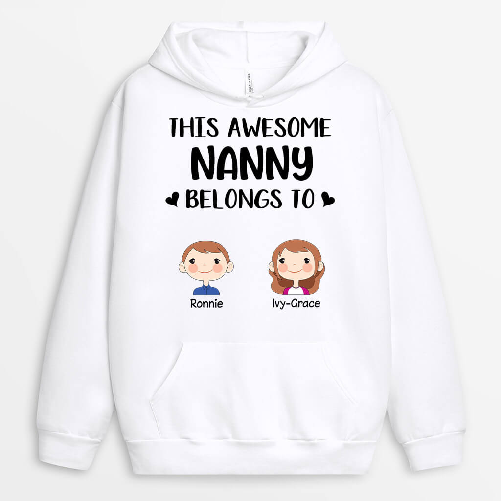 Personalized This Awesome Grandma Belongs To Hoodie