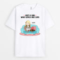 Just A Girl Who Loves Her Cats - Custom Cat Tee Shirts For Humans