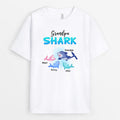 Personalized Grandpa Shark Shirt Gift