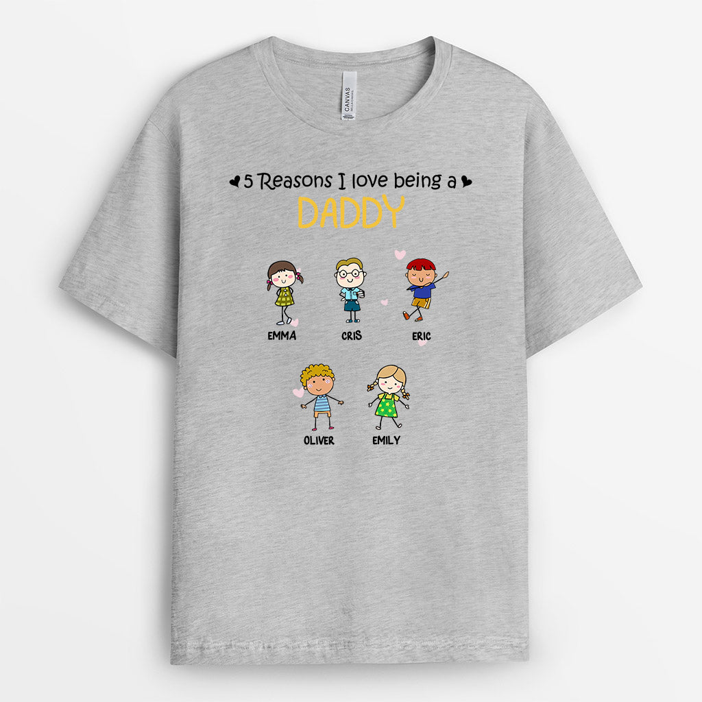 Personalized Reasons Love Being Grandpa Shirt Gift