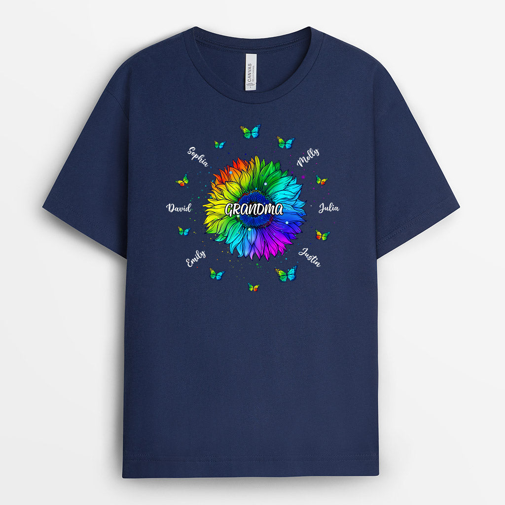 Personalized Sunflower Grandma Shirt Gift