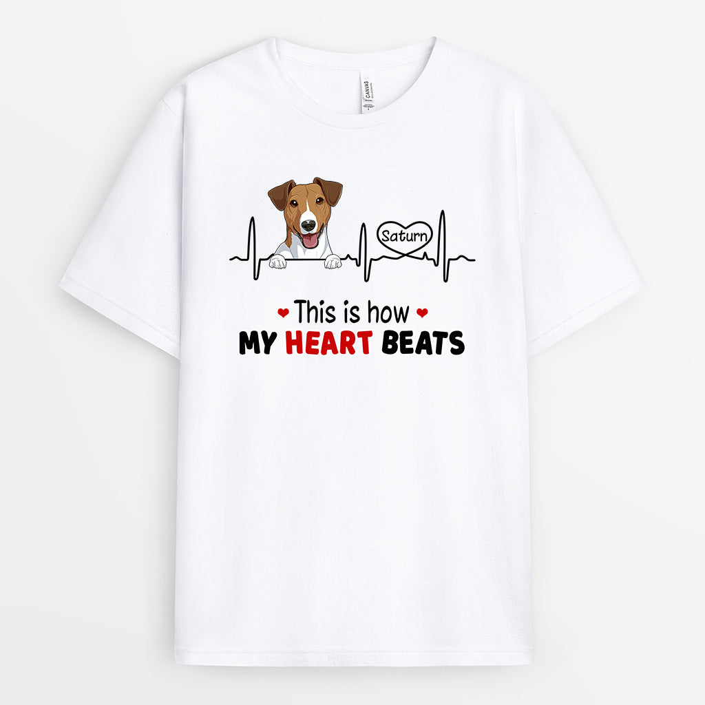This Is How My Heart Beats - Personalized T-shirts for Dog Lovers