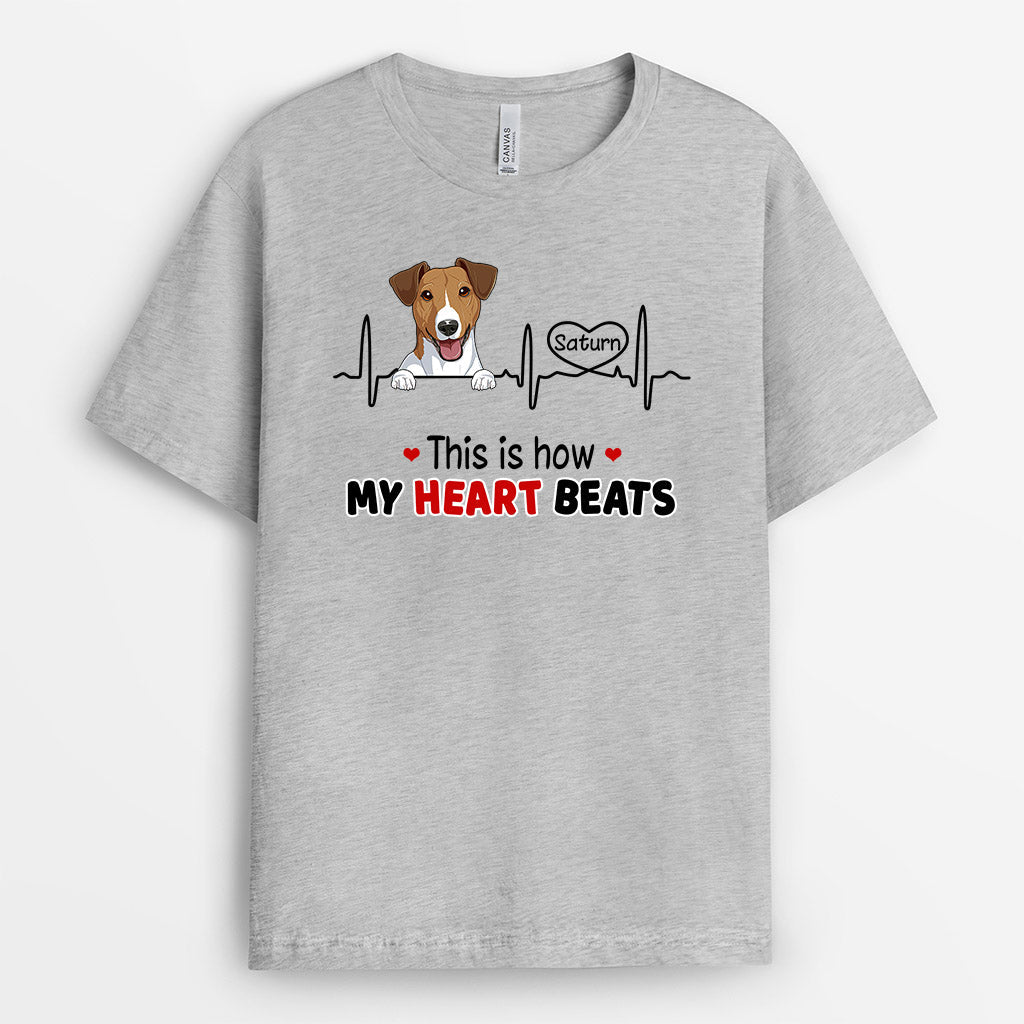 This Is How My Heart Beats - Personalized T-shirts for Dog Lovers