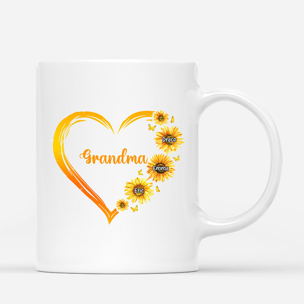 Personalized Sunflower Mug - Gift for Mom/Grandma
