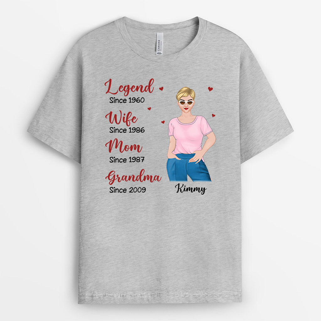 Legend Wife Mom Grandma - Personalized Shirt