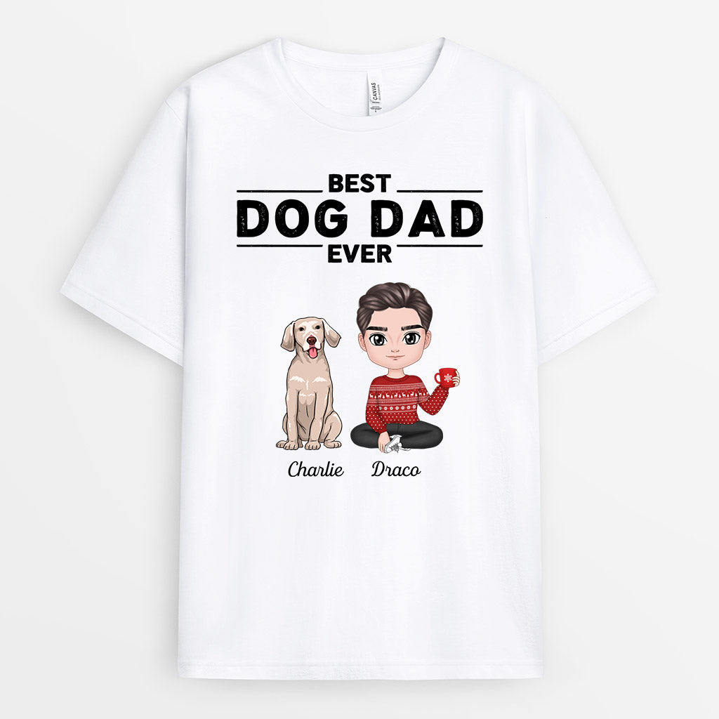 Best Xmas Dog Dad Ever - Custom Dog Shirts for Humans