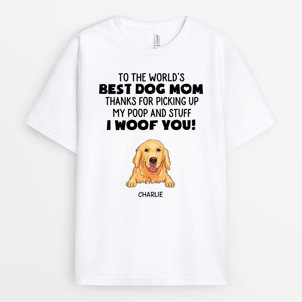 The World Best Dog Mom - Personalized Shirt With Dog Face