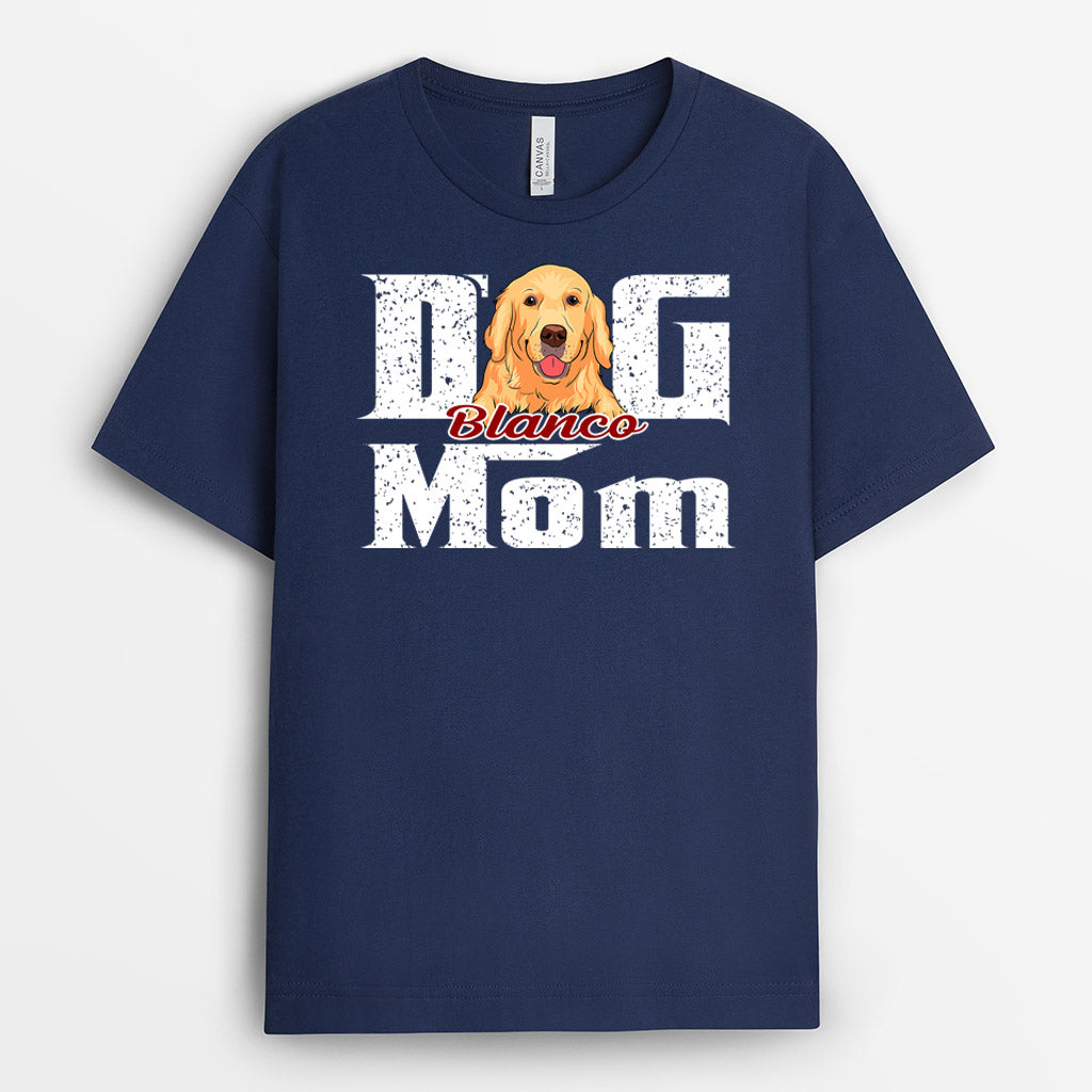 Dog Mom - Personalized Dog Face Shirt with Names