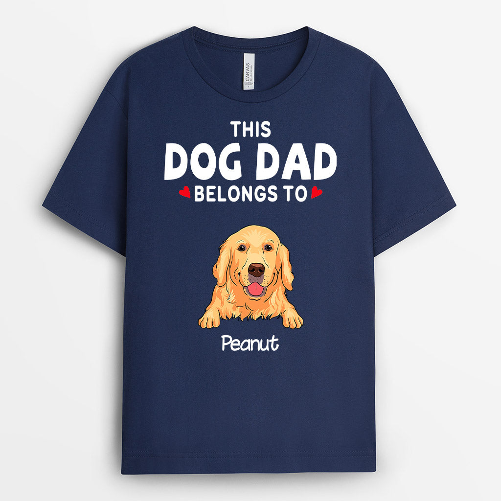 This Dog Dad Belongs To - Custom Dog Face Shirt