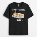 I Dont Snore I Purr Shirt - Personalized Tees With Cats