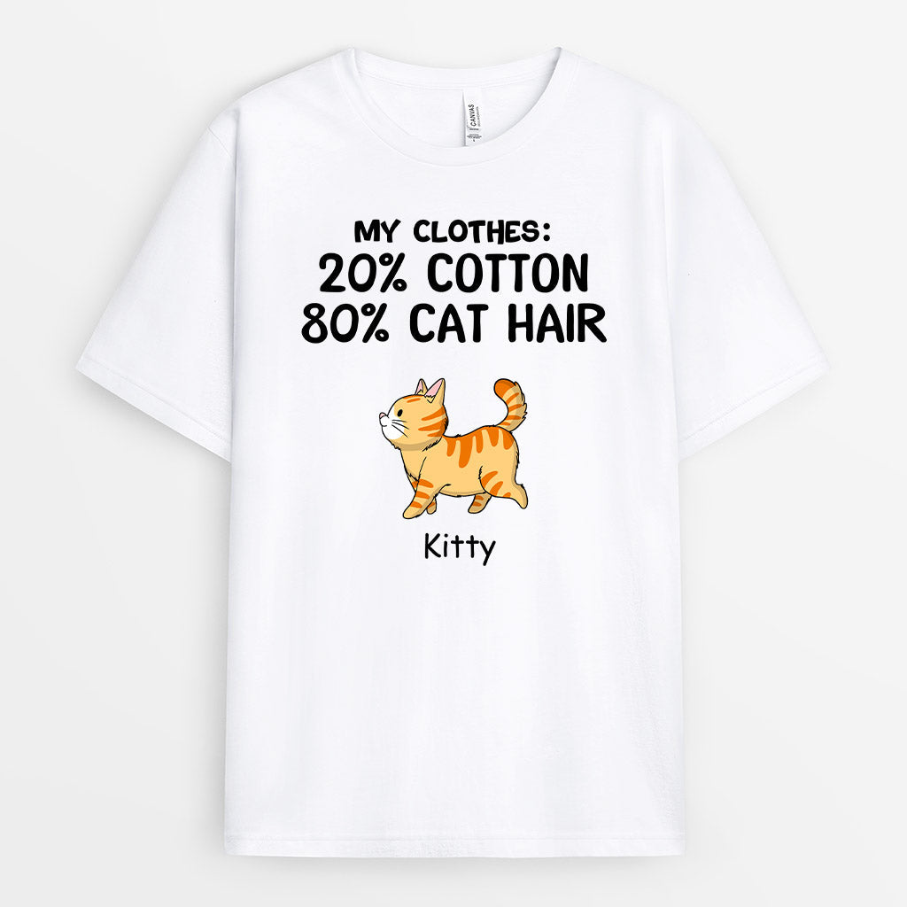 My Clothes Cotton Cat Hair - Personalized T-shirts With Cats