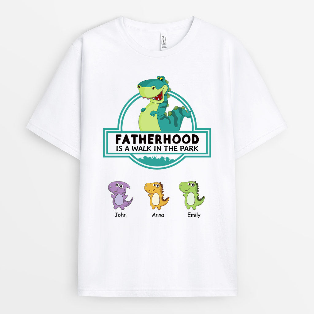 Personalized Fatherhood Is A Walk In The Park Shirt Gift
