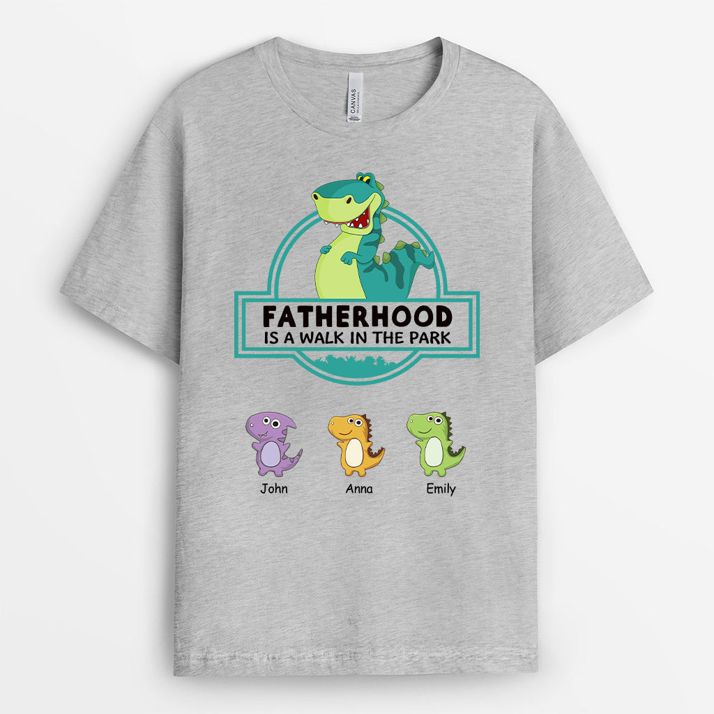 Personalized Fatherhood Is A Walk In The Park Shirt Gift
