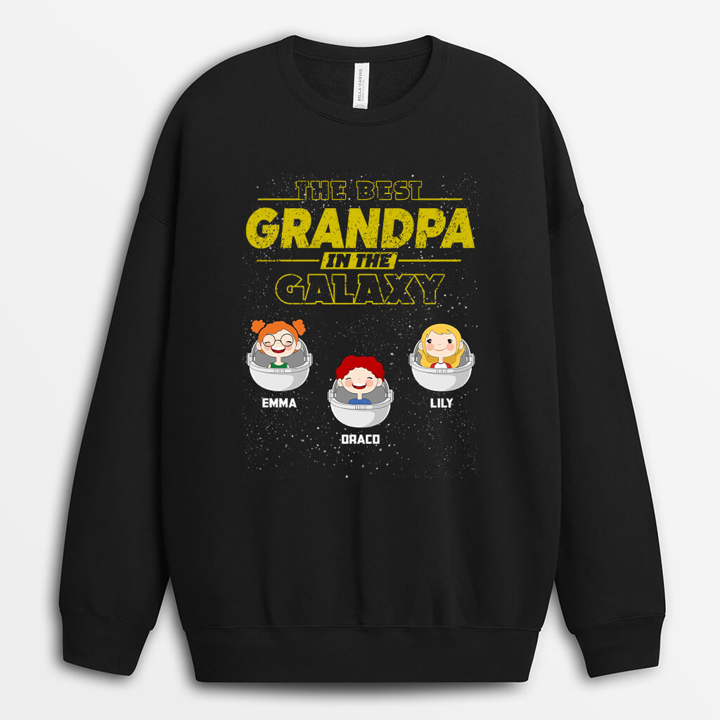 Personalized Absolutely The Best Daddy Grandpa In The Galaxy Sweatshirt
