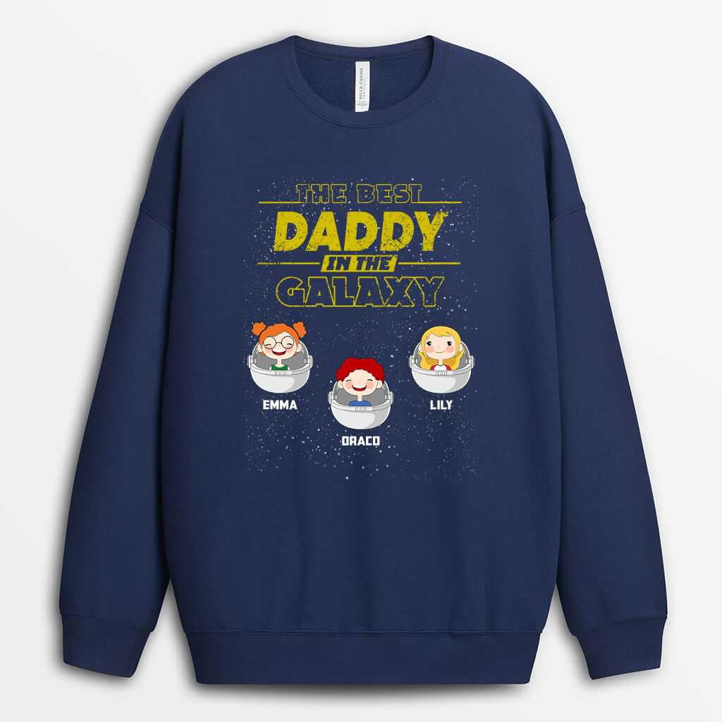 Personalized Absolutely The Best Daddy Grandpa In The Galaxy Sweatshirt