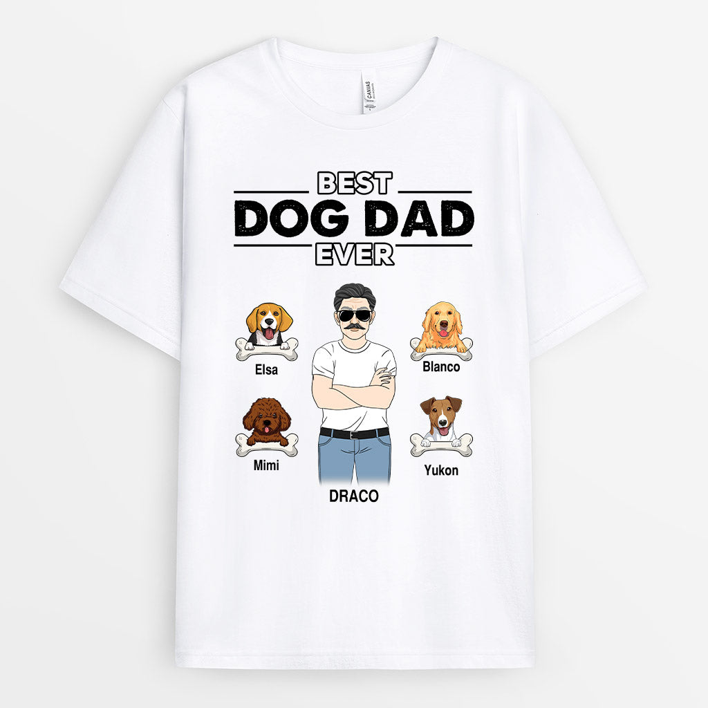 Best Dog Dad Ever - Personalized Shirt with Dog On It