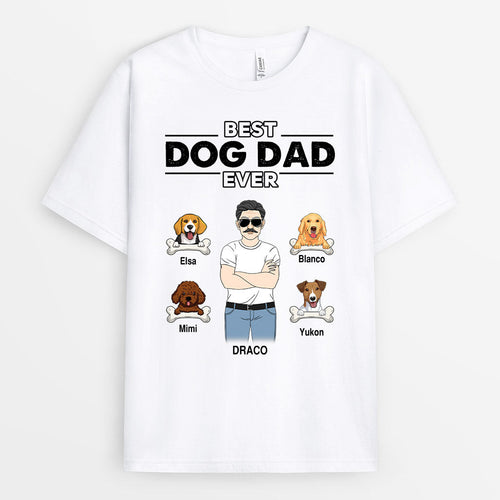 Best Dog Dad Ever - Personalized Shirt with Dog On It