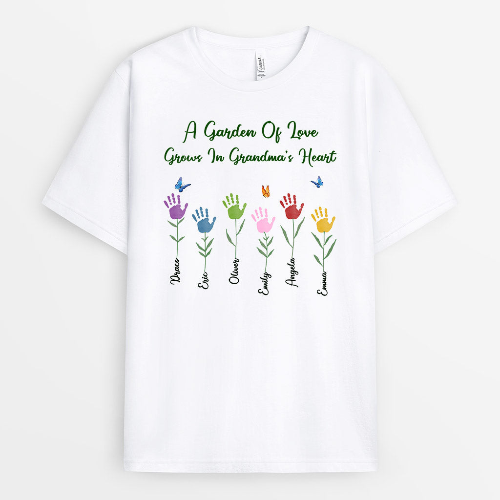 Personalized Grandmas Garden Shirt Gift