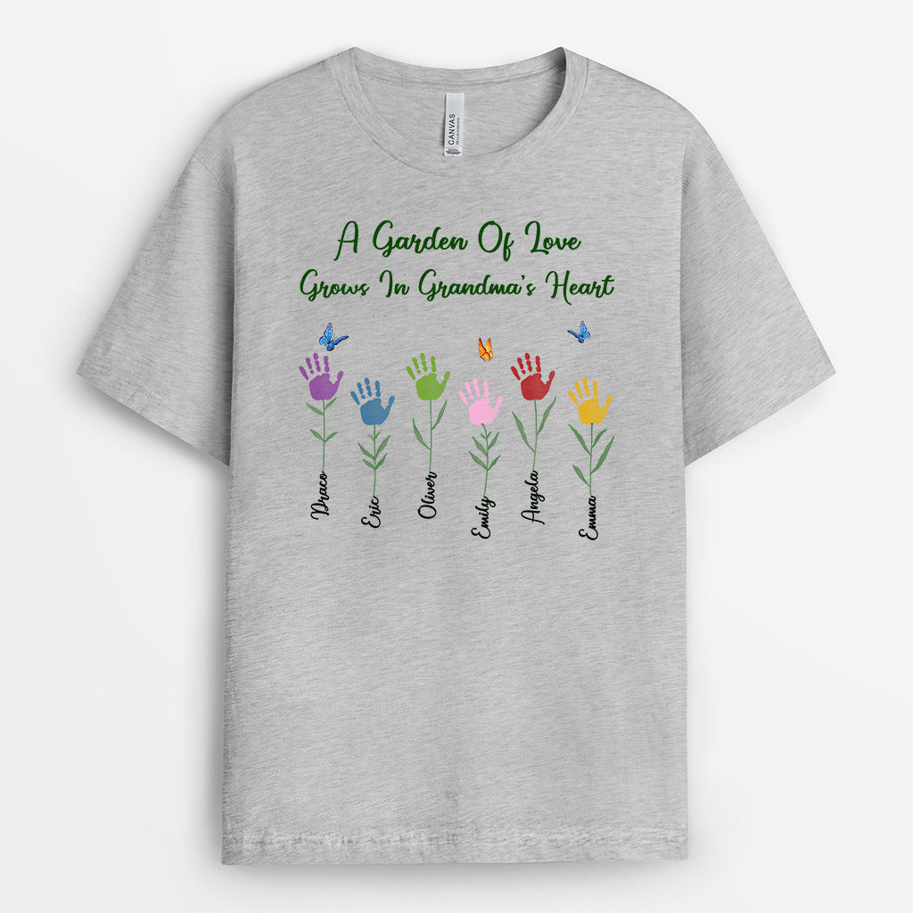 Personalized Grandmas Garden Shirt Gift