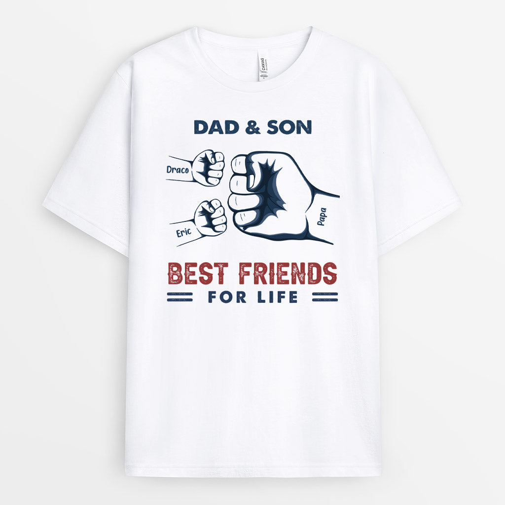 Grandpa & Grandson/Dad & Son Best Friends Shirt - Personalized Gifts For Grandson