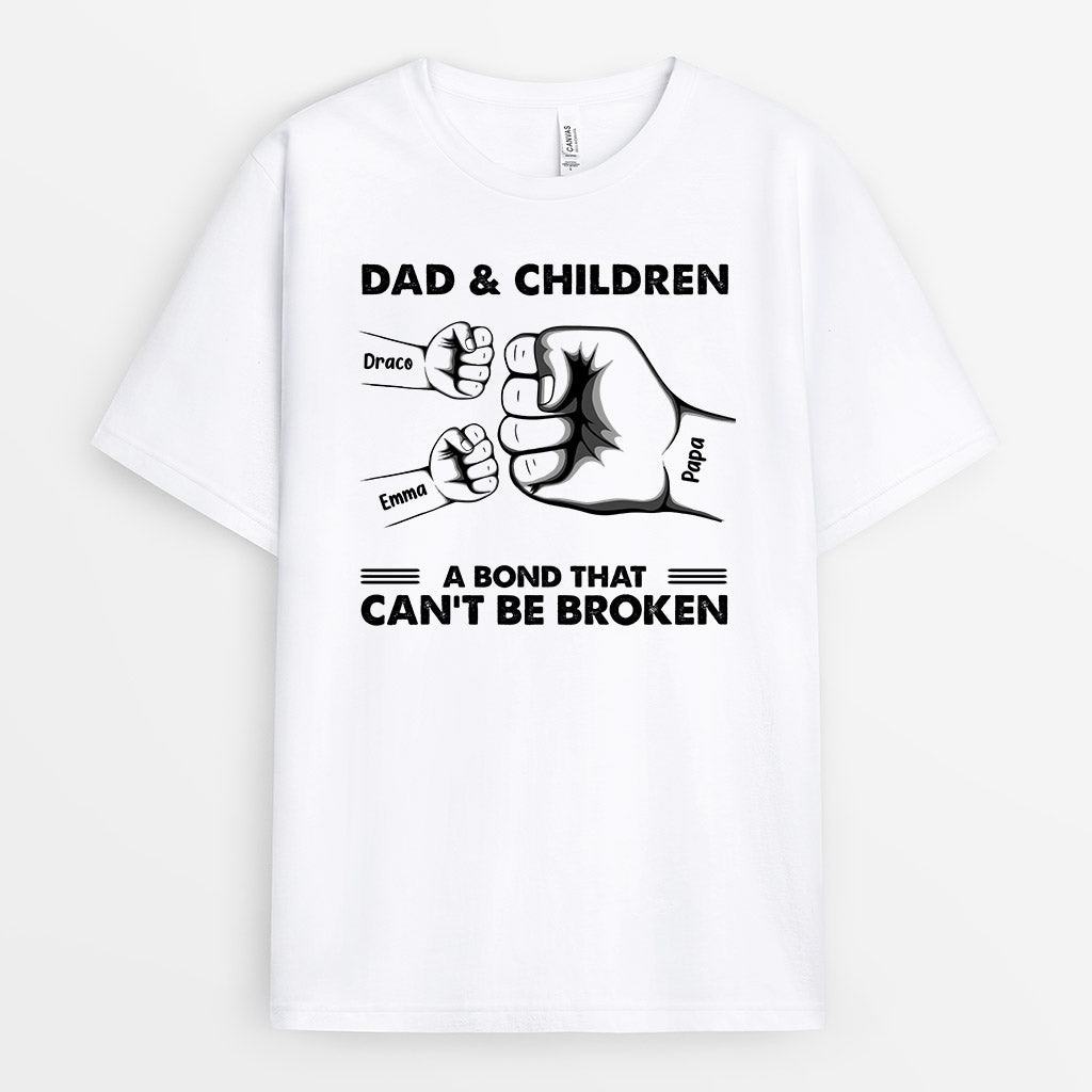 Personalized A Bond Of Dad Grandpa Children T Shirt
