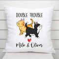 Personalized Double Trouble Walking Cat Pillow