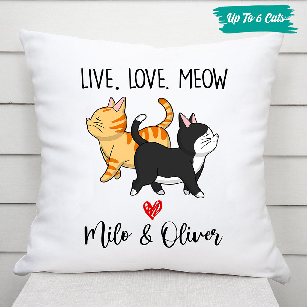 Personalized Double Trouble Walking Cat Pillow