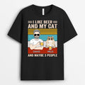 Man Beer And Cat T-shirt - Personalized Pet Gifts for Humans