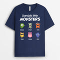 Personalized Grandpas Papas Little Monsters T Shirt