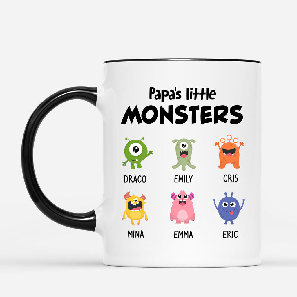 Personalized Grandpas Papas Little Monsters Mug