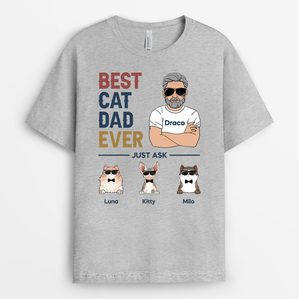 Best Cat Dad Ever - Custom Cat Shirts For Humans
