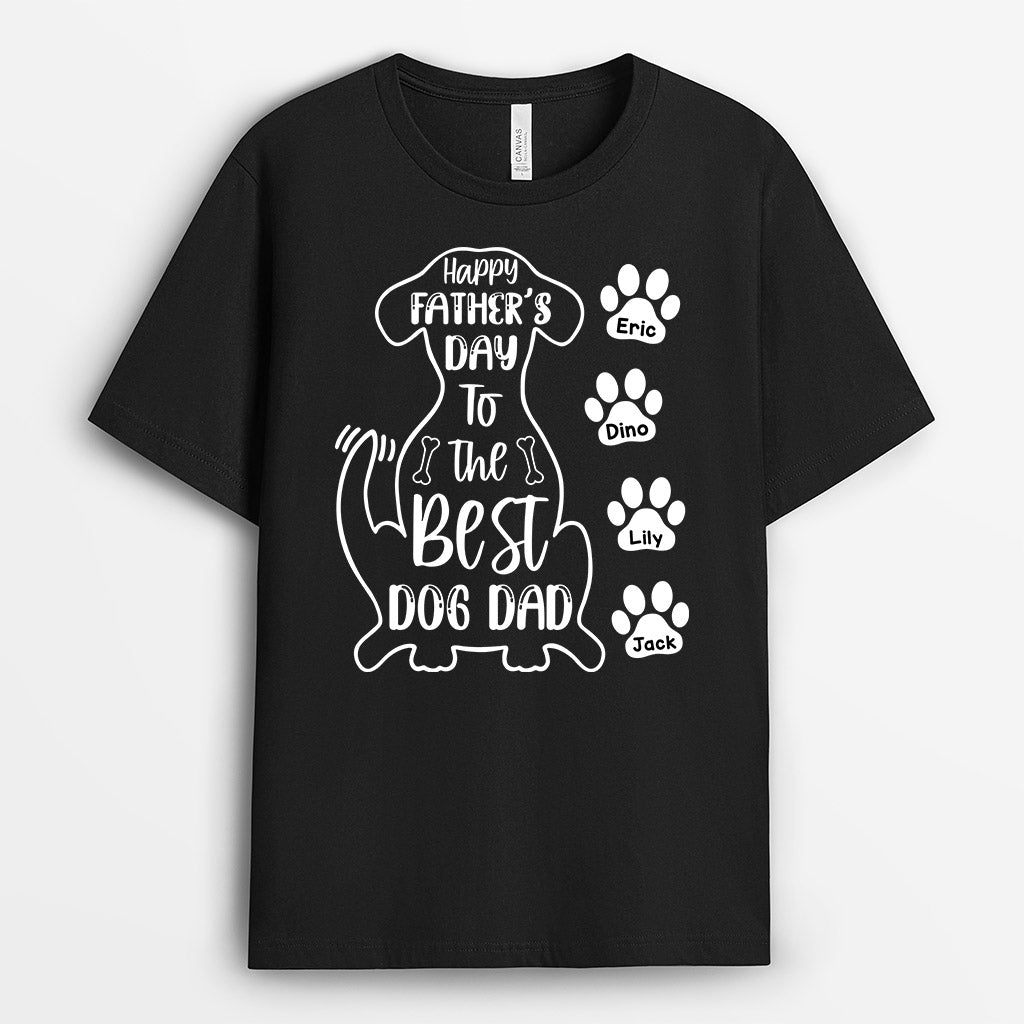 Happy Father's Day Dog Dad - Custom Dog T-shirts For Humans