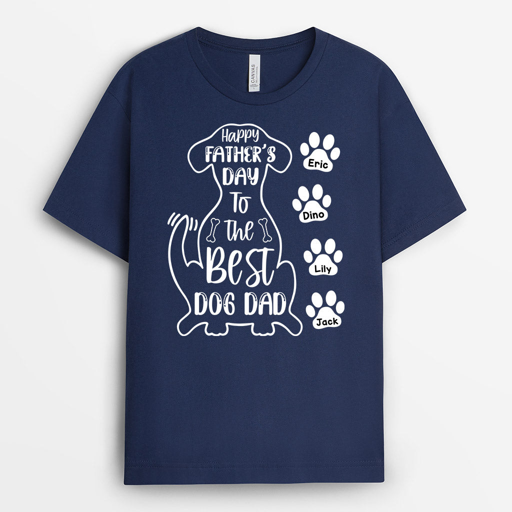 Happy Father's Day Dog Dad - Custom Dog T-shirts For Humans