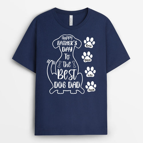 Happy Father's Day Dog Dad - Custom Dog T-shirts For Humans