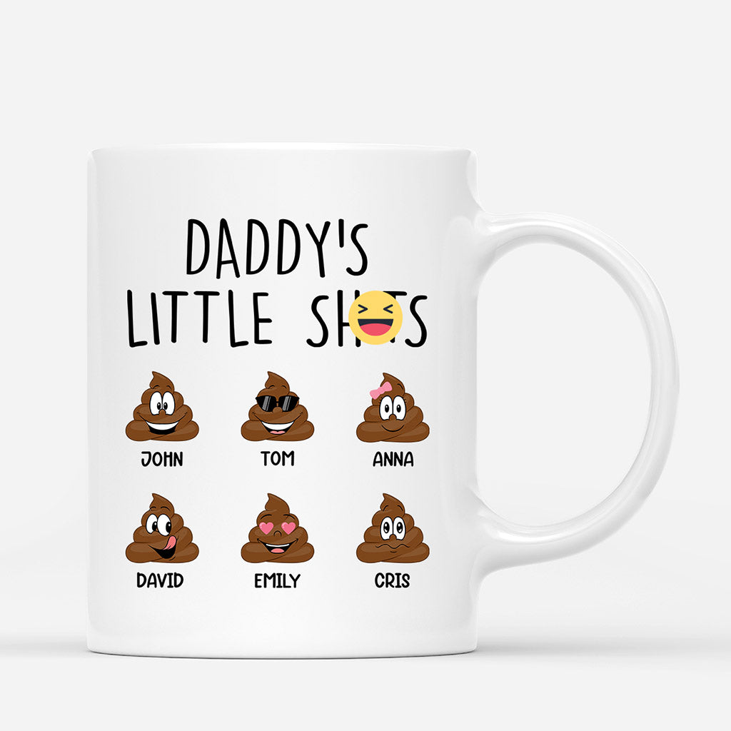 Personalized Daddys Litlle Shits Mug Gift for Grandad Dad