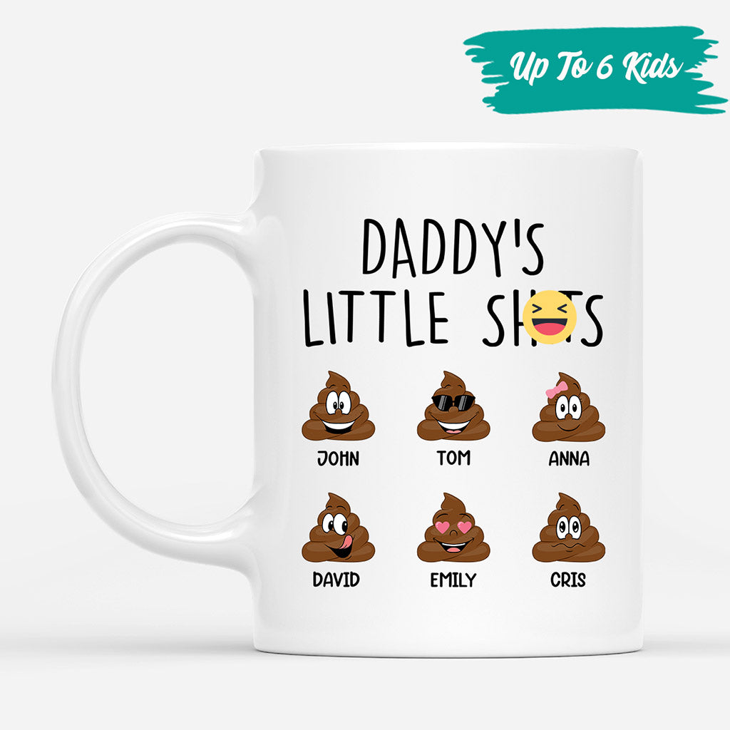 Personalized Daddys Litlle Shits Mug Gift for Grandad Dad