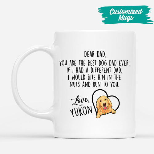 Best Dog Dad Ever - Dog Lover Coffee Mugs - Custom Gifts With Dog Picture