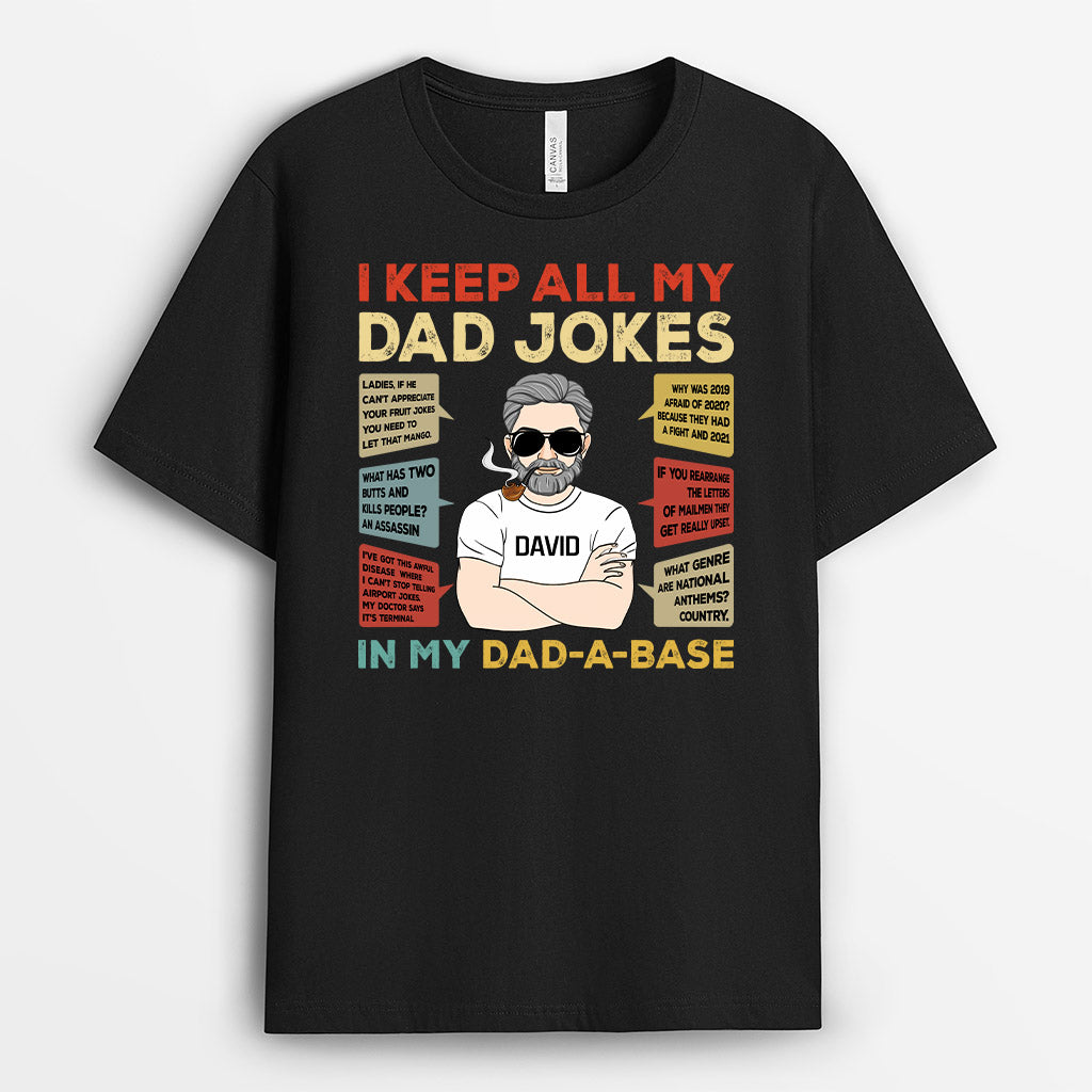 Personalized Dad Jokes In Dad A Base T Shirt Gift