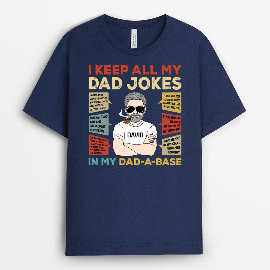 Personalized Dad Jokes In Dad A Base T Shirt Gift