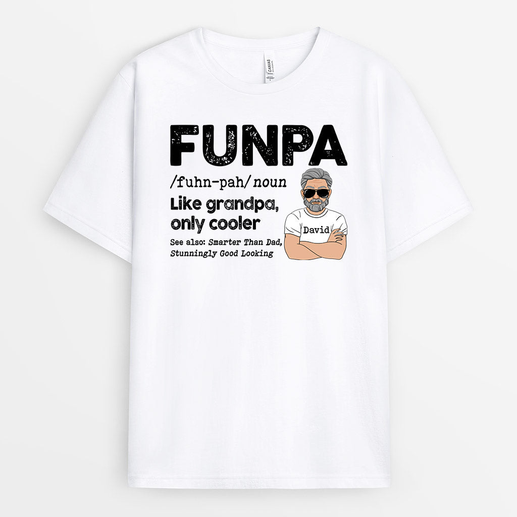 Personalized Funpa Like Grandpa Only Cooler T Shirt Gift